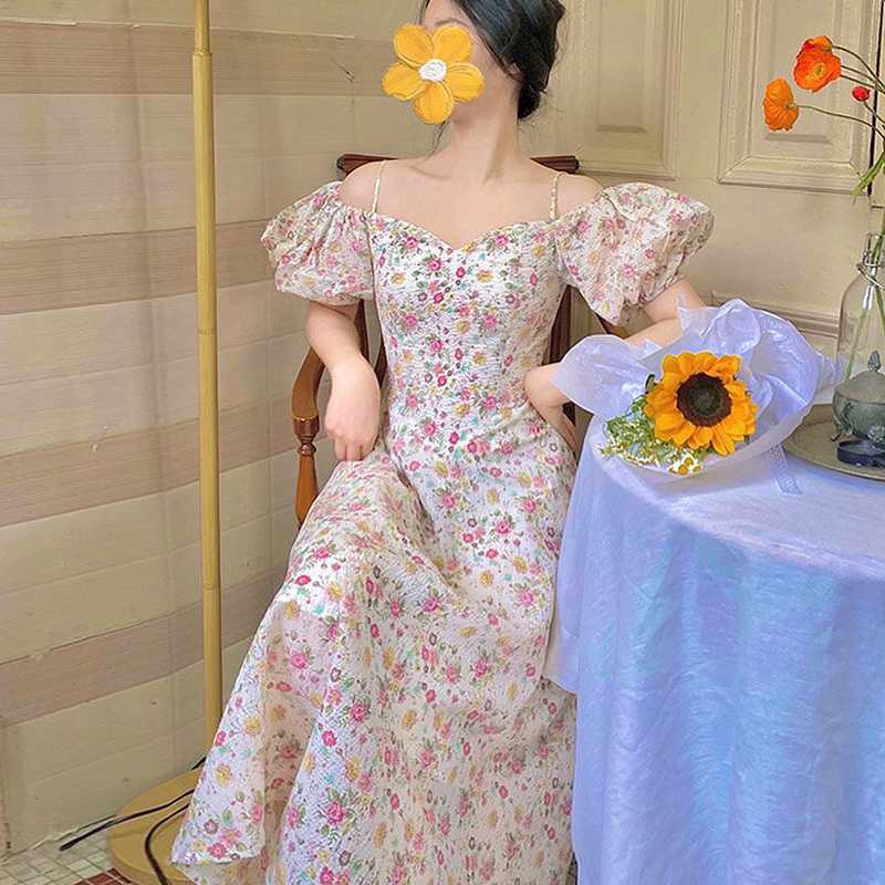 Summer French Vintage Dres Pink Sexy Evening Midi Female Classy Floral Printing Slash Neck Strap Korean 210604, Pink floral dress
Summer French Vintage Dres Pink Sexy Evening Midi Female Classy Floral Printing Slash Neck Strap Korean 210604, Pink floral dress