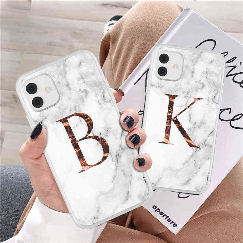 Initial Letter A Z Fashion Phone Case For iPhone 13 Pro Max 11 Pro Max 12 Pro Max 12 Mini 13MiniLuxury Marble Texture Soft Cover H1120
Initial Letter A Z Fashion Phone Case For iPhone 13 Pro Max 11 Pro Max 12 Pro Max 12 Mini 13MiniLuxury Marble Texture Soft Cover H1120