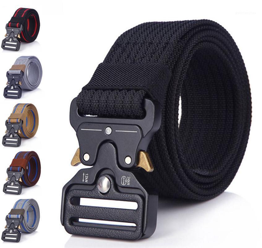 Belts 3.8cm Wide For Men Army Military Tactical Belt Metal Quick Release Buckle Adjustable Mens Outdoor Training Waist, Black;brown
Belts 3.8cm Wide For Men Army Military Tactical Belt Metal Quick Release Buckle Adjustable Mens Outdoor Training Waist, Black;brown