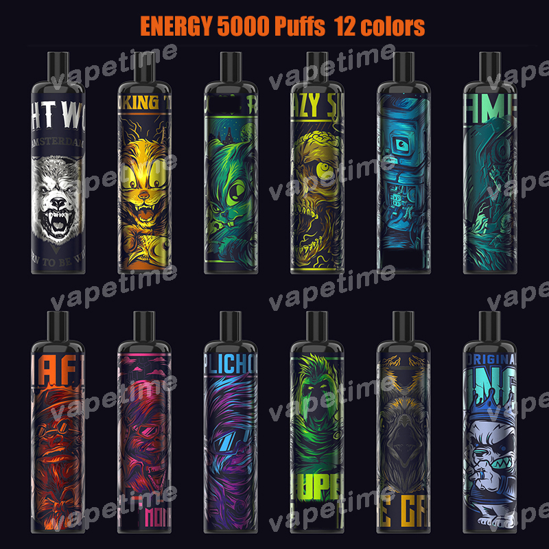 Disposable Vape ENERGY 5000 puffs Rechargeable E Cigarettes 850mah battery 12ml pre-filled Mech coil airflow control vaporizer VS R and M to
Disposable Vape ENERGY 5000 puffs Rechargeable E Cigarettes 850mah battery 12ml pre-filled Mech coil airflow control vaporizer VS R and M to