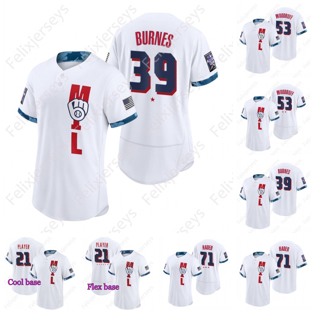 39 Corbin Burnes Milwaukee 2021 All-Star Game Jersey 71 Josh Hader Woodruff Avisail Garcia Luis Urias Christian Yelich Jackie Bradley Jr. Kolten Wong Travis Shaw, Women size s-xxl grey
39 Corbin Burnes Milwaukee 2021 All-Star Game Jersey 71 Josh Hader Woodruff Avisail Garcia Luis Urias Christian Yelich Jackie Bradley Jr. Kolten Wong Travis Shaw, Women size s-xxl grey
