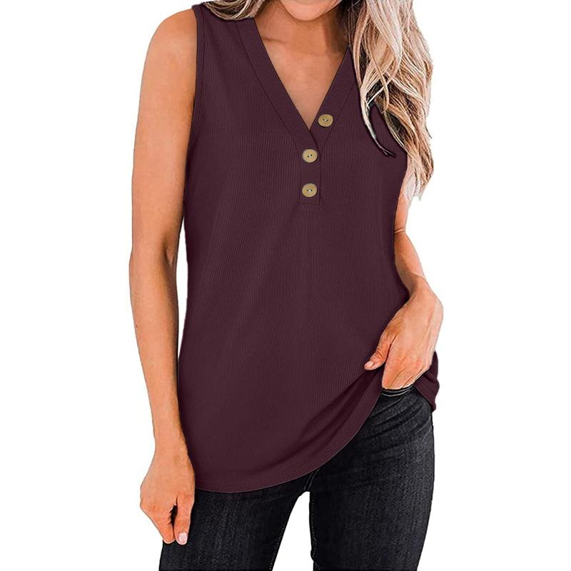 Women' Blouses & Shirts Summer Tank Tops V Neck Loose Fit Sleeveless Button Down Solid Color Womens And, Purple
Women' Blouses & Shirts Summer Tank Tops V Neck Loose Fit Sleeveless Button Down Solid Color Womens And, Purple