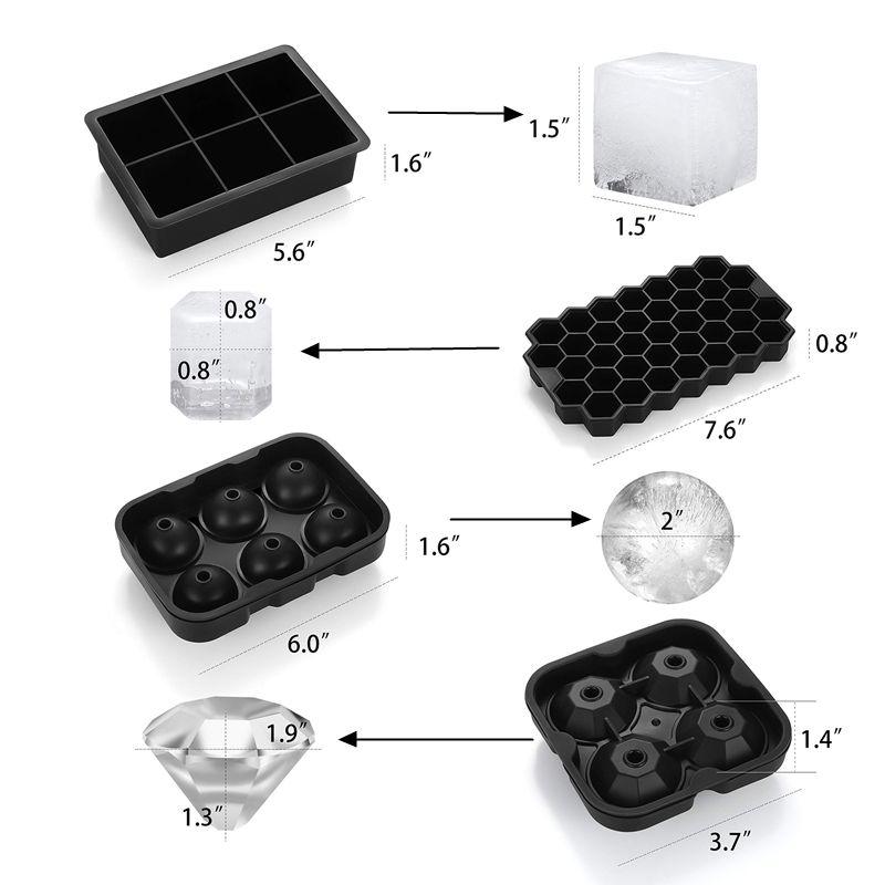 Silicone Ice Cube Maker Honeycomb Trays Mold For Whiskey Cocktail Forms Candy Cake Chocolate Molds Baking Moulds