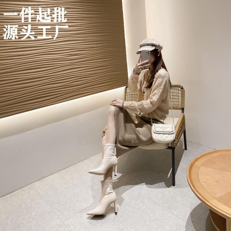 Boots White Women's Thick Heel Spring And Winter 2021 Pointy Thin High Heels Bare Single Short, Black
Boots White Women's Thick Heel Spring And Winter 2021 Pointy Thin High Heels Bare Single Short, Black