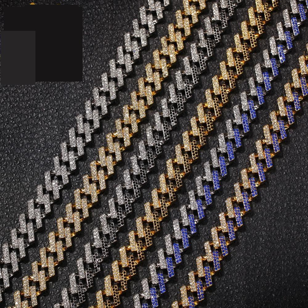 15mm Fashion Iced Prong Cuban Link Chains Necklaces Mutil-colored Blue/black Red Rhinestones Hiphop Jewelry Mens Drop Shipping X0509
15mm Fashion Iced Prong Cuban Link Chains Necklaces Mutil-colored Blue/black Red Rhinestones Hiphop Jewelry Mens Drop Shipping X0509
