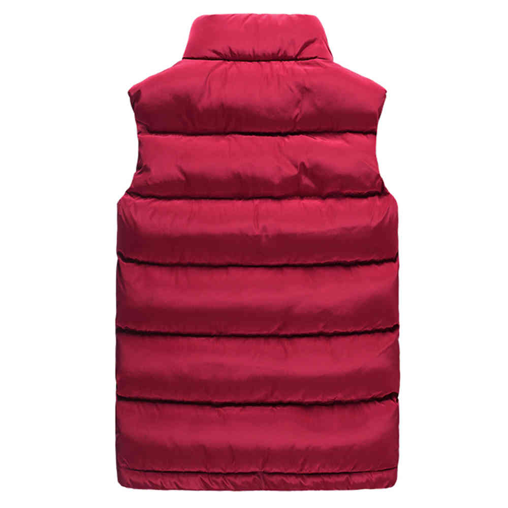 Winter Jacket Down Vest Men Solid Color Gilet Cuir Homme Sleeveless Mens Windproof Warm Waistcoat Slim Thick JK18003 210518