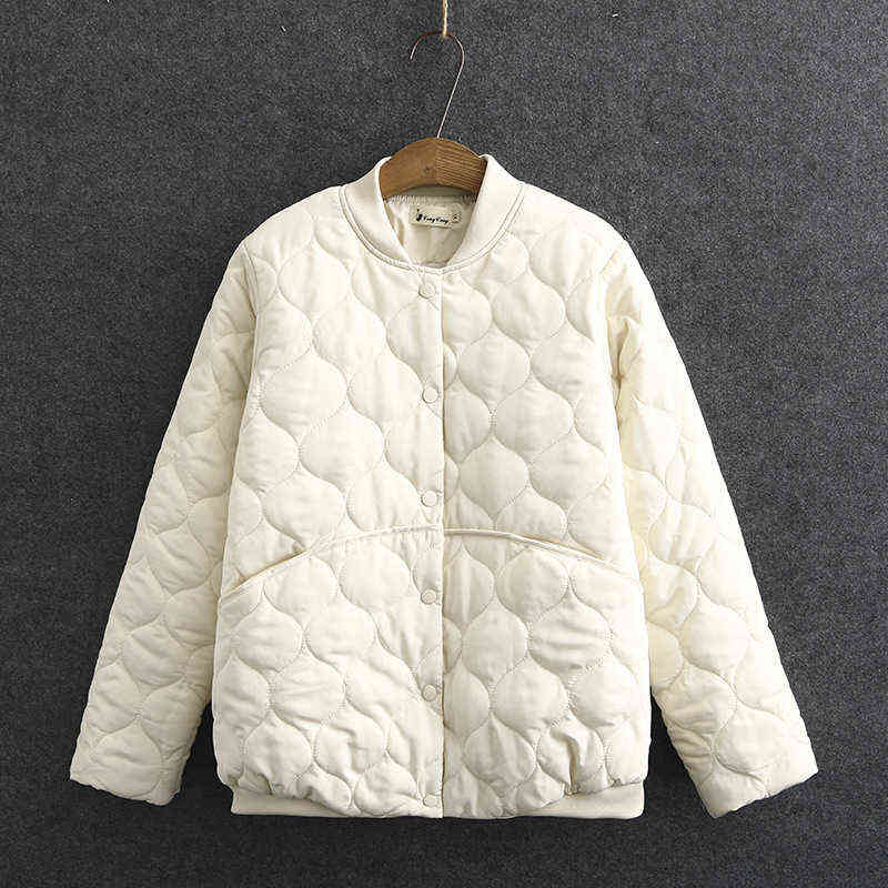 Women Clothing Short Parka Plus Size Autumn Winter Loose Anti-Static Cotton-Padded Jacket Fashion Sweet Quilted Coat 211104