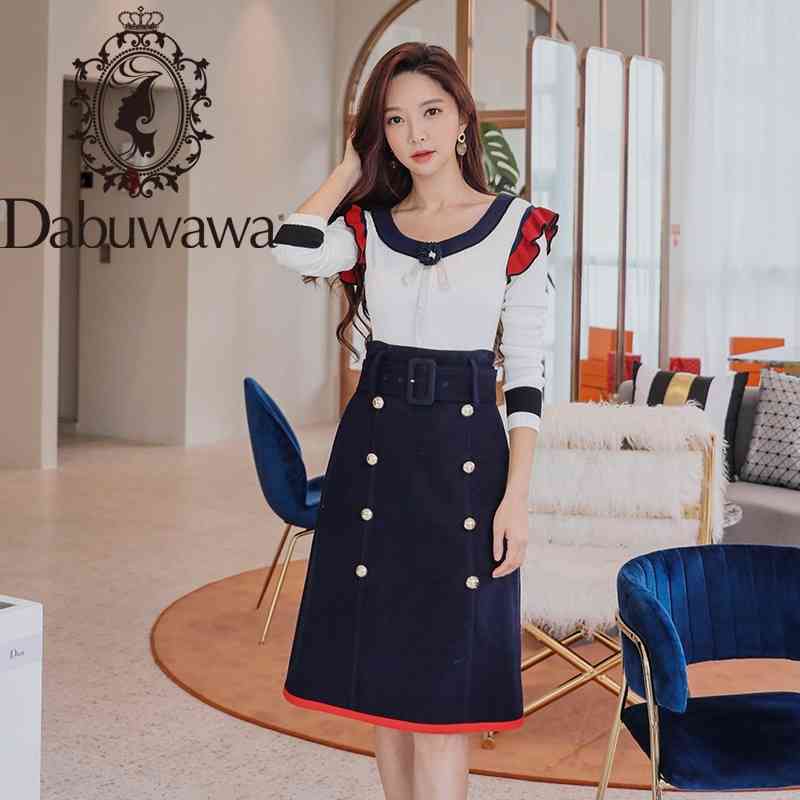 Dabuwawa Autumn Vintage High Waist Midi Skirts Women Double-breasted Belted Party Elegant Skirts for Girls Lady D18DSK005 210520, Navy
Dabuwawa Autumn Vintage High Waist Midi Skirts Women Double-breasted Belted Party Elegant Skirts for Girls Lady D18DSK005 210520, Navy