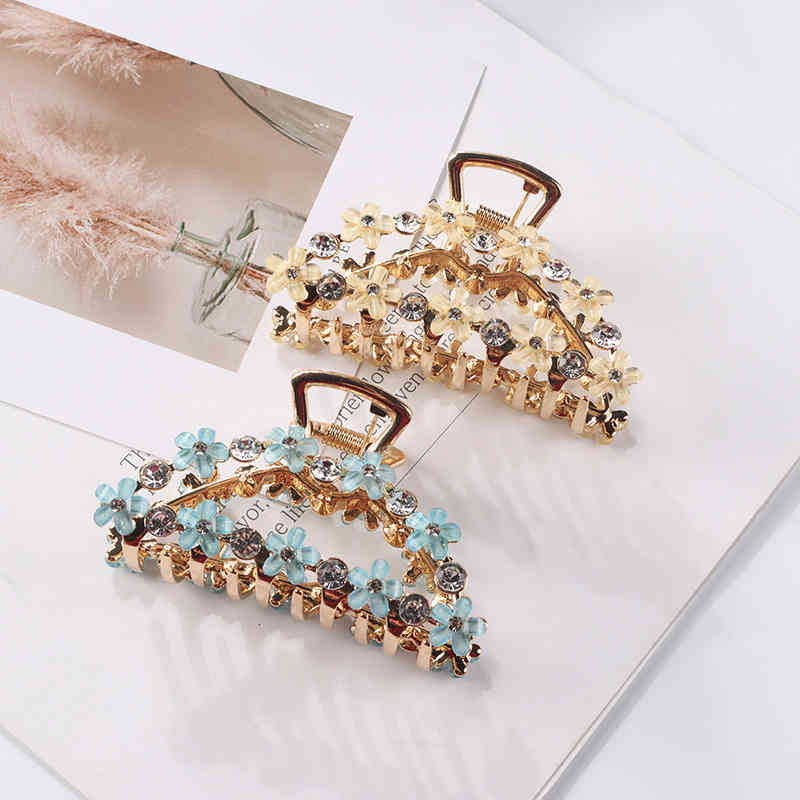 Hair Accessories Jewelry Large pin Grab Clip Bath Fashion Versatile Girl Back of Head Fixed Coil pin Horsetail Net Red pin