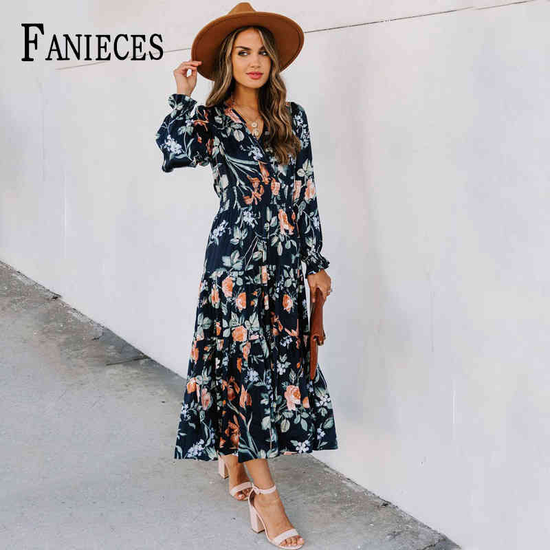 Chiffon Dress Women Spring Autumn Floral Print Long Sleeve Party Female Vintage V-neck Flower Midi es 210520, Black
Chiffon Dress Women Spring Autumn Floral Print Long Sleeve Party Female Vintage V-neck Flower Midi es 210520, Black