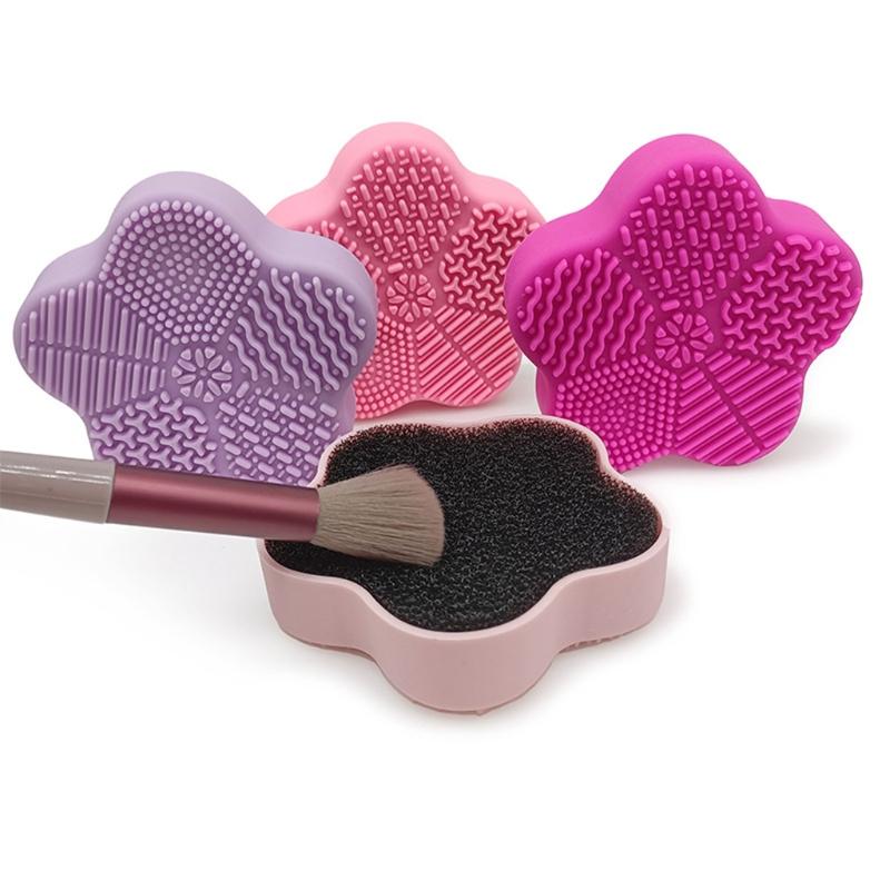 Makeup Brushes Cleaning Pad Washing Brush Scrubber Board Mat Cleaner Cosmetic Tool