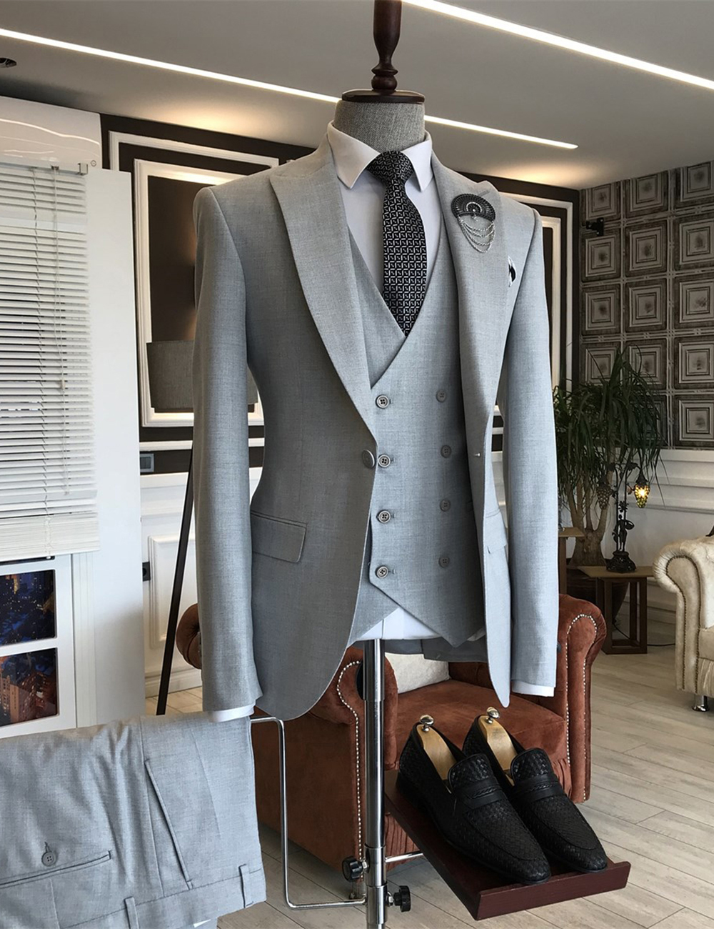 Men's Suits 3 Piece Classic Fit Single Breasted Tuxedos Blazer Vest Trousers Suit, Light blue
Men's Suits 3 Piece Classic Fit Single Breasted Tuxedos Blazer Vest Trousers Suit, Light blue