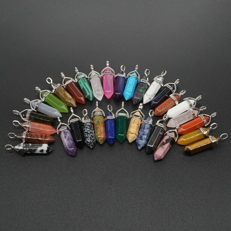 Charms Geometric Pendant Natural Stone Quartz Hexagonal Point Pendulum Pillar Reiki Healing Chakra For DIY Making Jewelry, Bronze;silver
Charms Geometric Pendant Natural Stone Quartz Hexagonal Point Pendulum Pillar Reiki Healing Chakra For DIY Making Jewelry, Bronze;silver