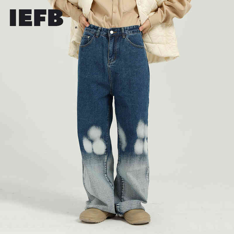 IEFB Men's Wear Spring Denim Casual Pants Tie Dye Gradient Korean Wide Leg Loose Straight Blue Jeans For Men Streetwear 210524, Deep blue 9y5057
IEFB Men's Wear Spring Denim Casual Pants Tie Dye Gradient Korean Wide Leg Loose Straight Blue Jeans For Men Streetwear 210524, Deep blue 9y5057