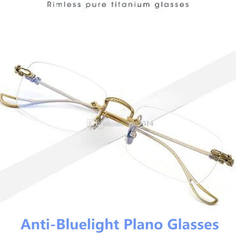 Luxury Design Retro-Vintage Anti-Bluelight Glasses Rimless Frame 55-19-143Lightweight Titanium Rectangular for Prescription Fashion Concise fullset case
Luxury Design Retro-Vintage Anti-Bluelight Glasses Rimless Frame 55-19-143Lightweight Titanium Rectangular for Prescription Fashion Concise fullset case