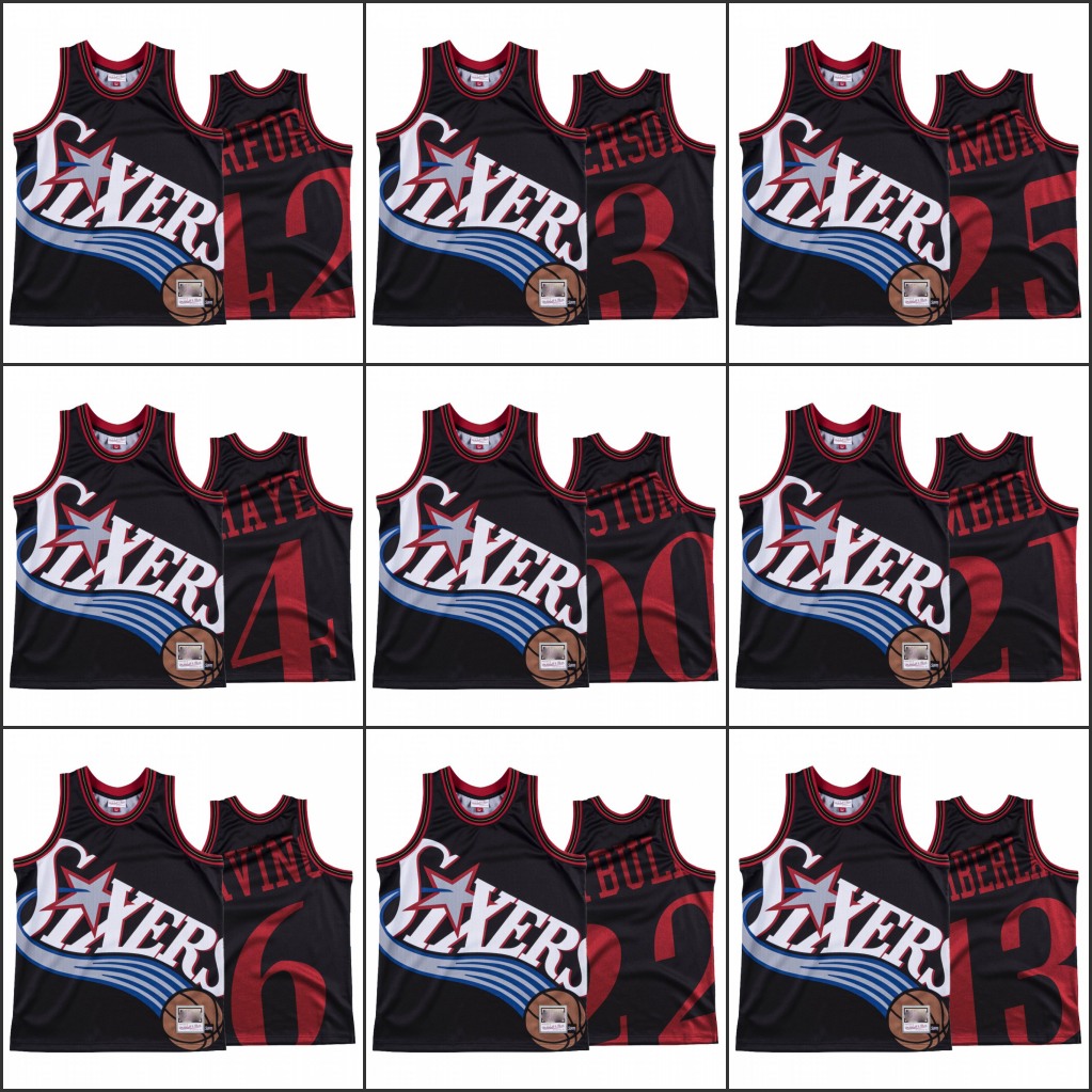 Men Philadelphia 76ers''Wilt Chamberlain Allen Iverson Joel Embiid Ben Simmons Al Horford Custom Face Jersey, Black
Men Philadelphia 76ers''Wilt Chamberlain Allen Iverson Joel Embiid Ben Simmons Al Horford Custom Face Jersey, Black
