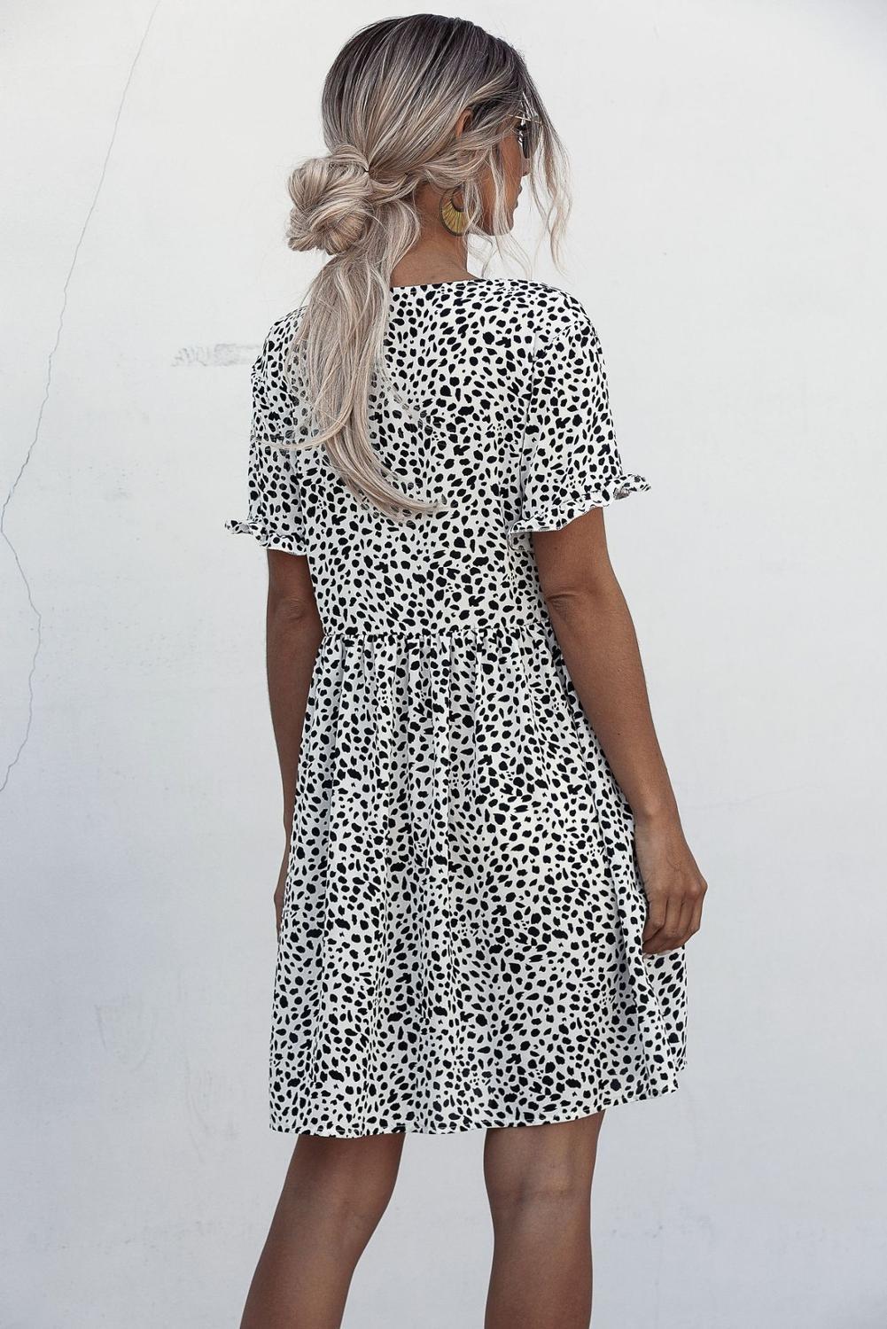 Casual Buttons Summer Dress Women Vintage V neck Short Sleeve Short Shirt Dresses Woman Beach Holiday Sundress Female Vestidos 210521