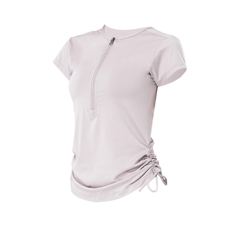 Women T-Shirt Clothing Tops Tees girls joggers running Summer Short-sleeved Fitness Exercise Fast-dry Solid-colored Rope Semi-zip Yoga Dress Top
Women T-Shirt Clothing Tops Tees girls joggers running Summer Short-sleeved Fitness Exercise Fast-dry Solid-colored Rope Semi-zip Yoga Dress Top