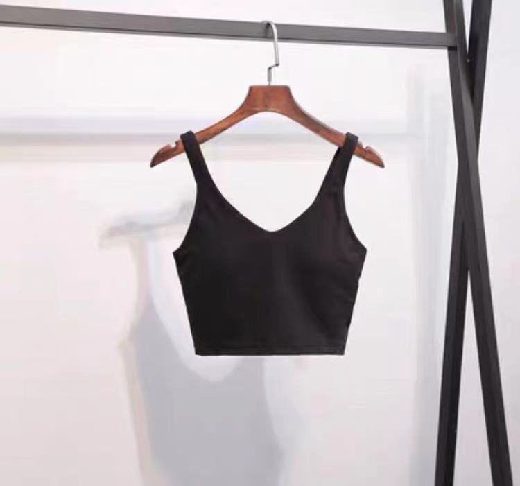 Gym tank Clothes Women's Underwear Yoga Sports Bra Back Bodybuilding All Match Casual Push Up Align bra Crop Tops Running Fitness Workout Vest