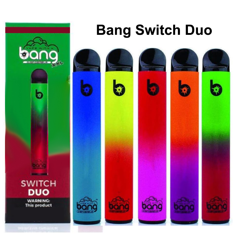 Bang XXL Switch Duo 2500 Puffs Disposable Device Kit E-cigarettes 2 In 1 Electronic Cigarettes 1100mAh Battery 7ml Prefilled Cartridge Pods Vape Stick Pen Vs PRO MAX
Bang XXL Switch Duo 2500 Puffs Disposable Device Kit E-cigarettes 2 In 1 Electronic Cigarettes 1100mAh Battery 7ml Prefilled Cartridge Pods Vape Stick Pen Vs PRO MAX