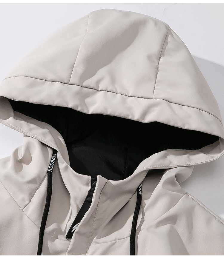 Hooded Jacket for Men Bomber Jacket Men's Windbreakers Zipper Coats Spring Autumn Casual Sportswear Slim Cargo Jacket Men 210818