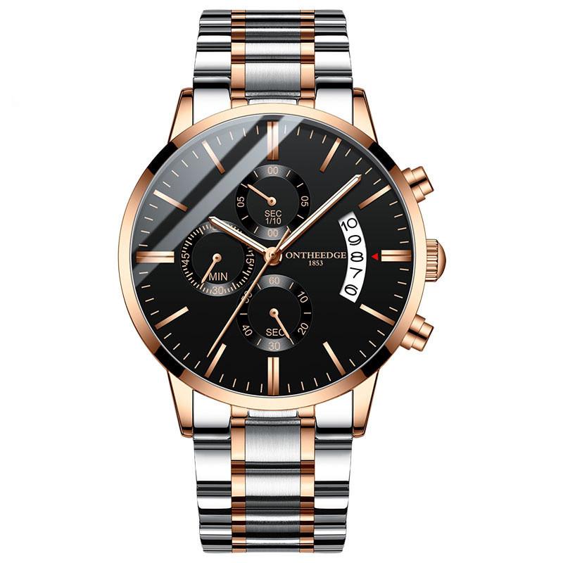 Rui Of Edge Butterfly Snap Button Steel Bring Network Belt Man Wrist Watch Waterproof Noctilucent Three Eye 6 Needle Wristwatches, Belt all black
Rui Of Edge Butterfly Snap Button Steel Bring Network Belt Man Wrist Watch Waterproof Noctilucent Three Eye 6 Needle Wristwatches, Belt all black