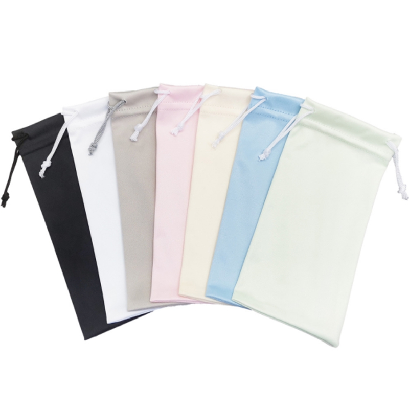 18*9cm Superfine fiber cloth Sunglasses bag Pouch Eyeglasses Accessories Drawstring Sun glasses cloth storage bags