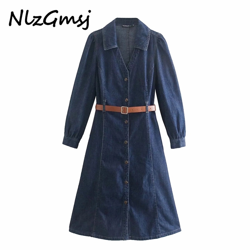 Dres Chic Fashion Denim Female Long Sleeve Business Robe Sweet Pleated 03 210628, As picture
Dres Chic Fashion Denim Female Long Sleeve Business Robe Sweet Pleated 03 210628, As picture