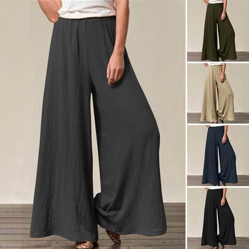 Women's Pants & Capris Women Wide Leg ZANZEA Autumn Long Trousers Vintage Elastic Waist Solid Pantalon Female Loose Flare Palazzo, Navy
Women's Pants & Capris Women Wide Leg ZANZEA Autumn Long Trousers Vintage Elastic Waist Solid Pantalon Female Loose Flare Palazzo, Navy