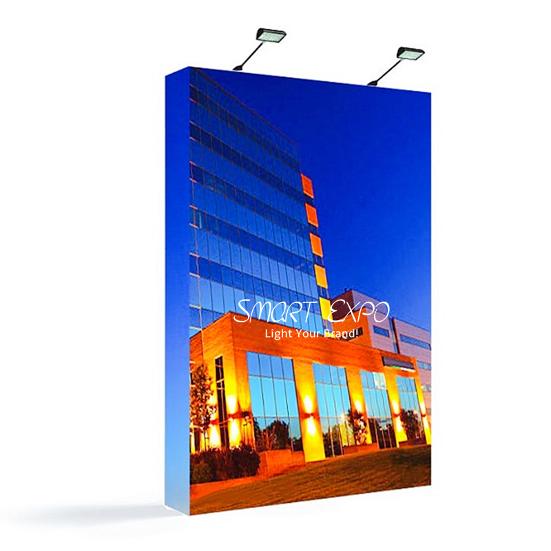 Fabric Pop Up 5ft W150xH225cm Straight Advertising Display with Custom Logo Printing Graphic for Exhibition Show and Store Promotion