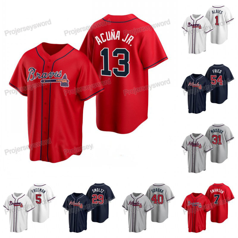Atlanta 2021 New Ronald Acuna Jr. Jersey Ozzie Albies Freddie Freeman Nick Markakis Austin Riley Dansby Swanson Cole Hamels Austin Riley Max, Blue;black
Atlanta 2021 New Ronald Acuna Jr. Jersey Ozzie Albies Freddie Freeman Nick Markakis Austin Riley Dansby Swanson Cole Hamels Austin Riley Max, Blue;black
