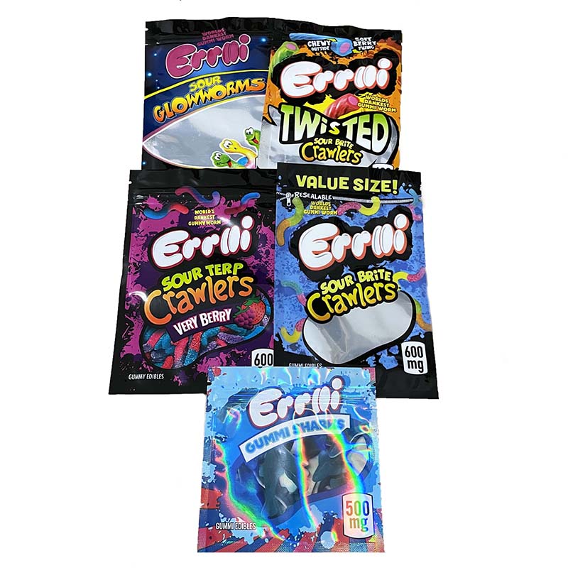 errlli sour brite crawlers edibles packaging bags gummy shark 600mg very berry glow worms twisted ziplock mylar
errlli sour brite crawlers edibles packaging bags gummy shark 600mg very berry glow worms twisted ziplock mylar