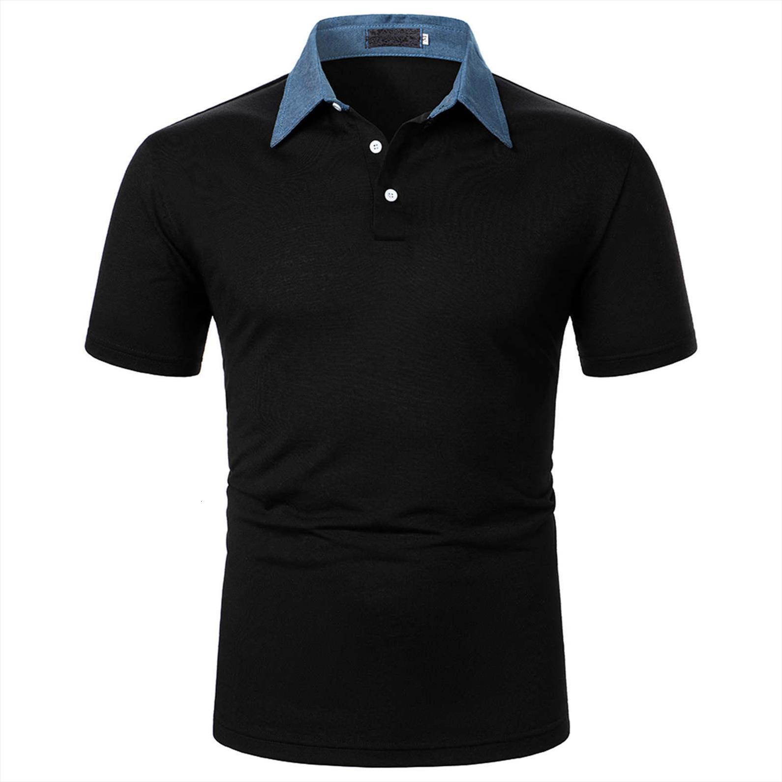 summer casual shirt short sleeve mens polo turn down collar slim fit black solid color plus size, White;black
summer casual shirt short sleeve mens polo turn down collar slim fit black solid color plus size, White;black