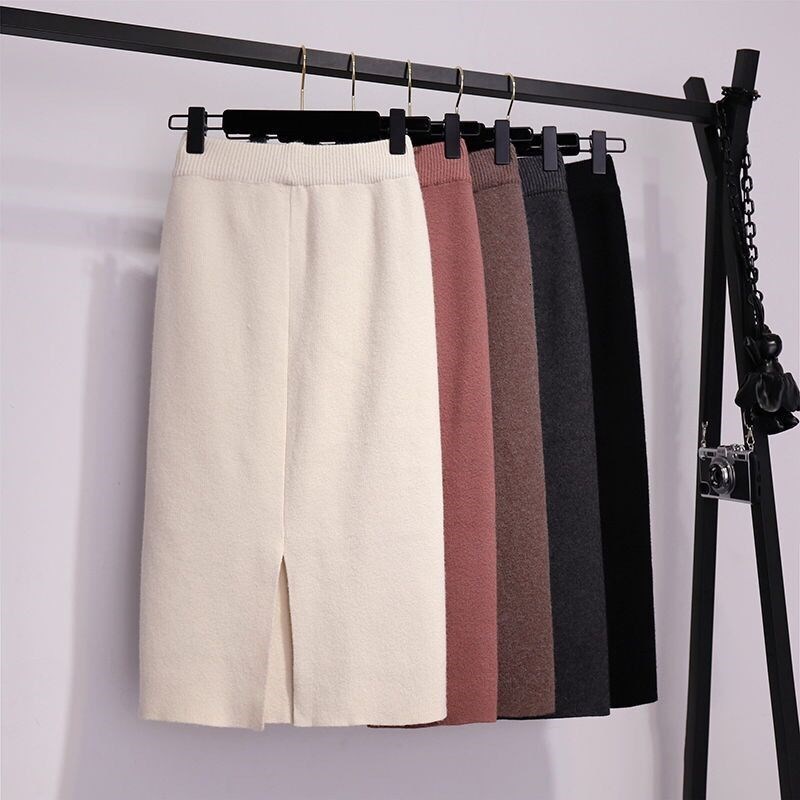 Casual Dresses 121015 Womens Knitted Straight Skirts Solid Basic Ladies High Waist Knee-length Skirt Streetwear Autumn Winter G2XV, White
Casual Dresses 121015 Womens Knitted Straight Skirts Solid Basic Ladies High Waist Knee-length Skirt Streetwear Autumn Winter G2XV, White