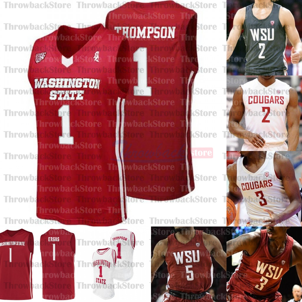 Custom Cougars WSU College Basketball Jerseys 1 Thompson 2 CJ Elleby 10 Bonton, White i
Custom Cougars WSU College Basketball Jerseys 1 Thompson 2 CJ Elleby 10 Bonton, White i
