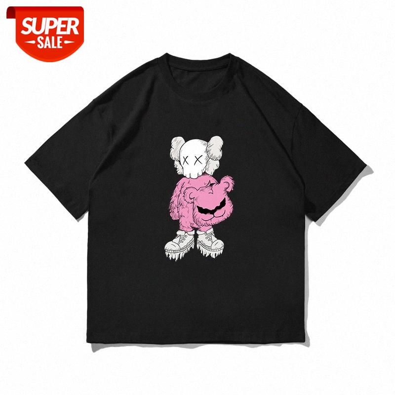 tide brand kaws printing summer short-sleeved T-shirt men and women Korean version of pure cotton loose BF drop shoulder lovers #zm90, White;black
tide brand kaws printing summer short-sleeved T-shirt men and women Korean version of pure cotton loose BF drop shoulder lovers #zm90, White;black