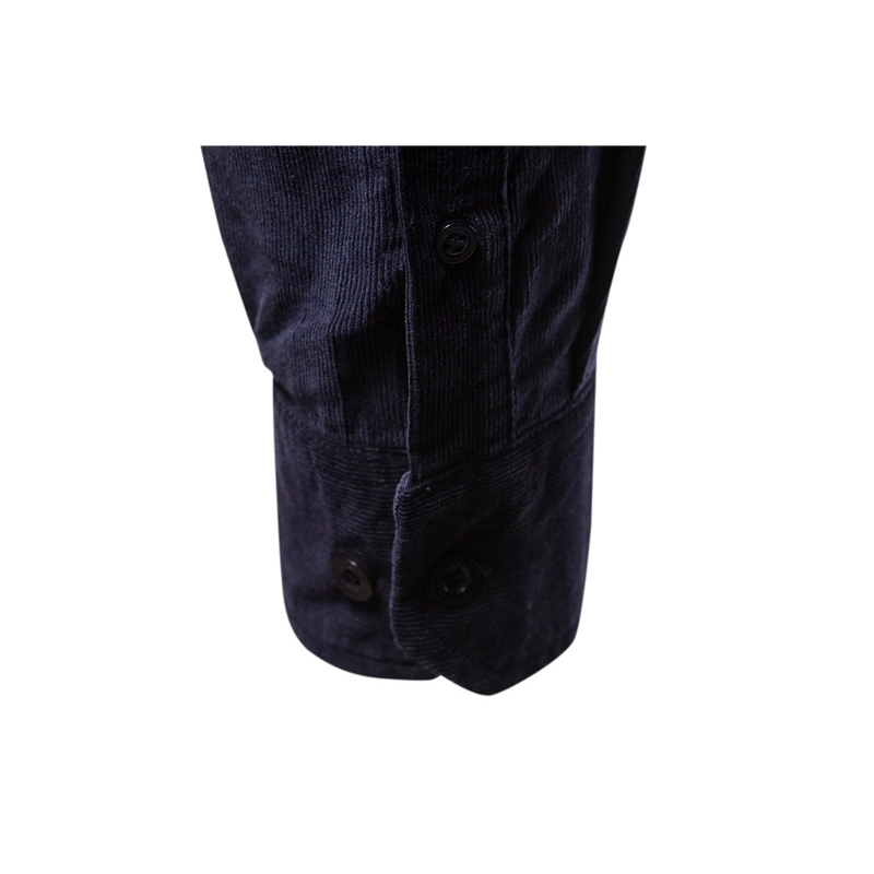 New Single Breasted 100% Cotton Men's Shirt Business Casual Fashion Solid Color Corduroy Men Shirts Autumn Slim Shirt Men 210410