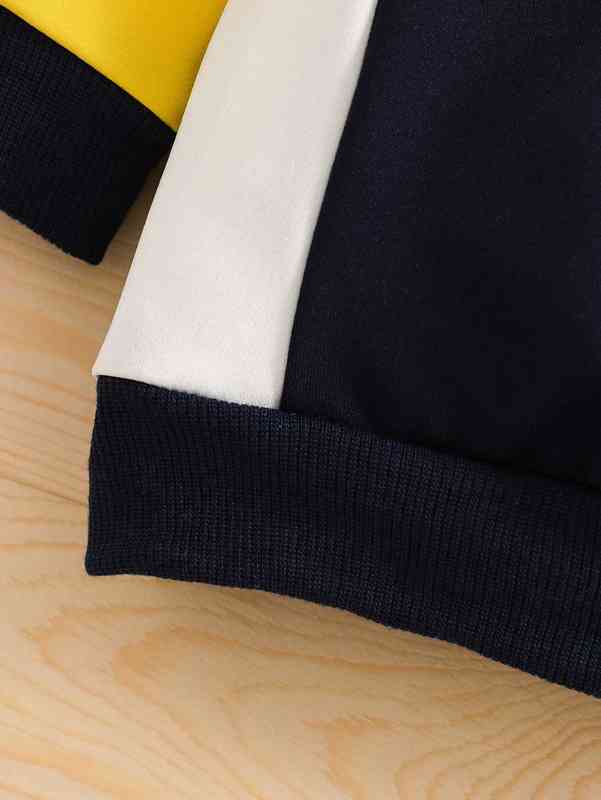 Baby Color Block Letter Graphic Pullover SHE