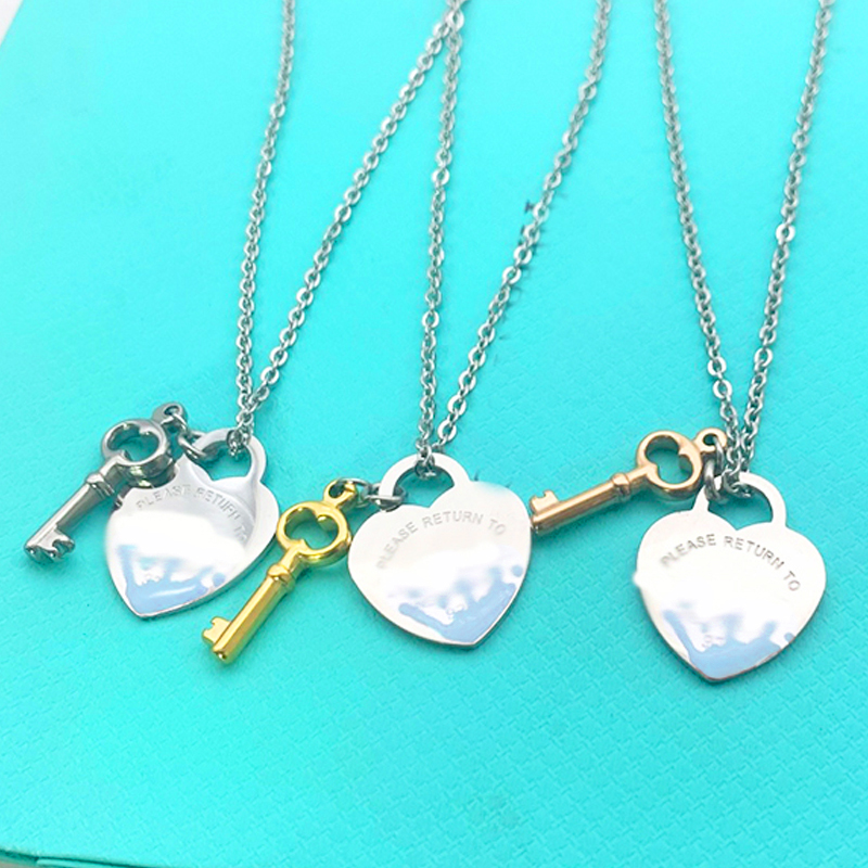 Luxury key heart necklace female stainless steel couple big blue pink green pendant jewelry for neck gift for girlfriend accessories wholesale
Luxury key heart necklace female stainless steel couple big blue pink green pendant jewelry for neck gift for girlfriend accessories wholesale