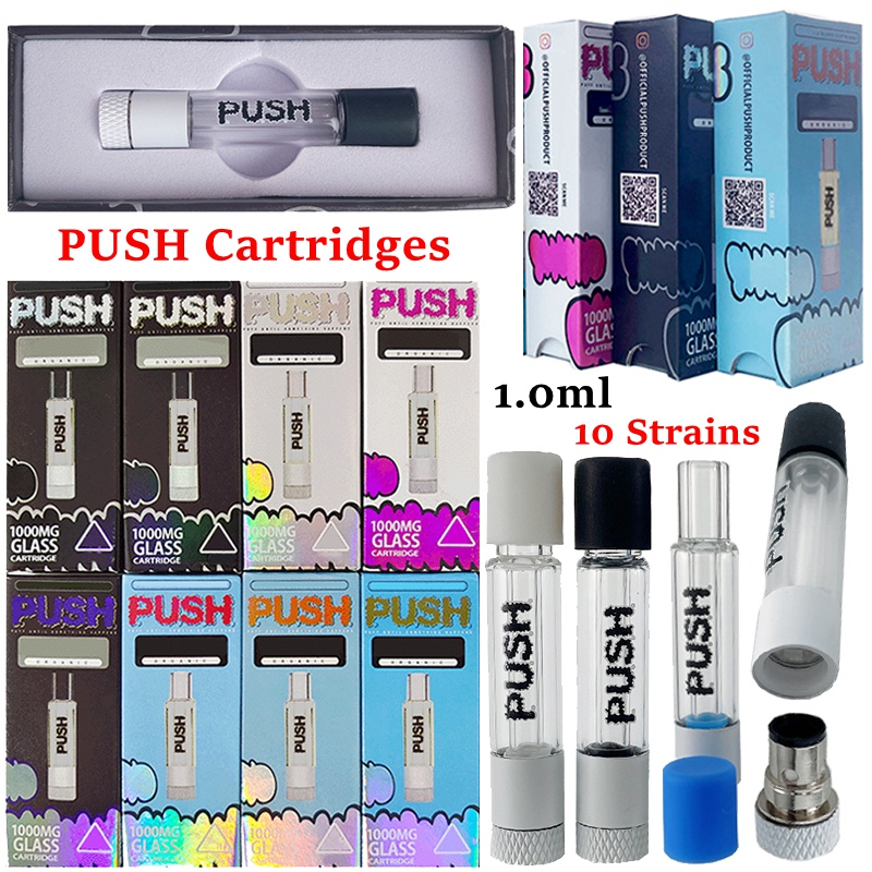 10 Strains PUSH Glass Cartridges Atomizer 1ml Vape Pen Tank Cartridge Thick Oil Carts 510 Thread Dab Wax Vaporizer Vapes E Cigarette Box Pac
10 Strains PUSH Glass Cartridges Atomizer 1ml Vape Pen Tank Cartridge Thick Oil Carts 510 Thread Dab Wax Vaporizer Vapes E Cigarette Box Pac