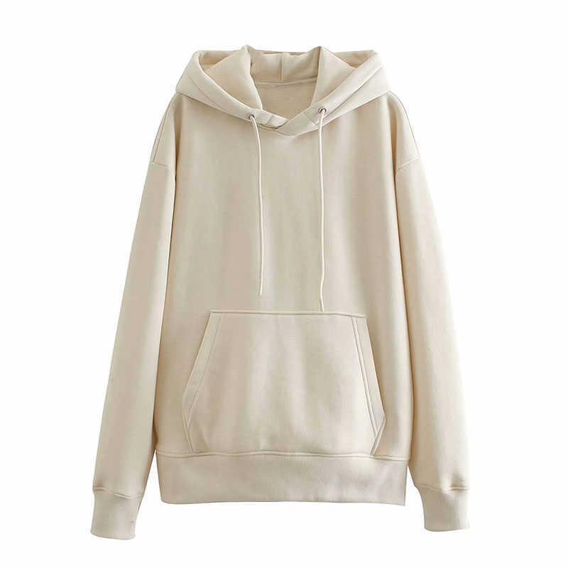 Hoodie Spring Sweatshirt Womens Solid Hooded Autumn Ladies Casual Classic Pullovers Streetwear Tops 210628