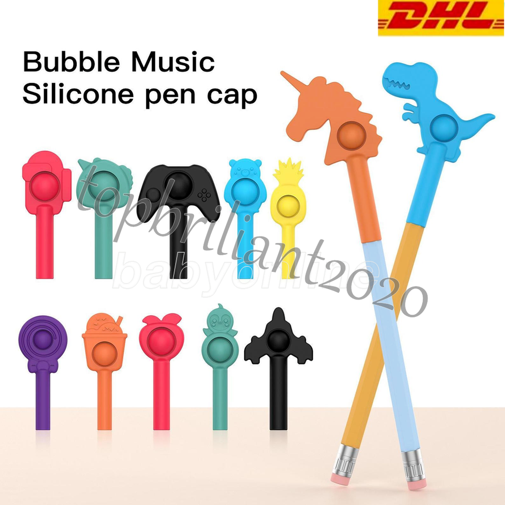 DHL Press Bubble Pen Cap Decompression Toys Silicone Push Simple Dimple Fidget Toys Squeeze Stationery Relieve Stress for Student Adult Children
DHL Press Bubble Pen Cap Decompression Toys Silicone Push Simple Dimple Fidget Toys Squeeze Stationery Relieve Stress for Student Adult Children