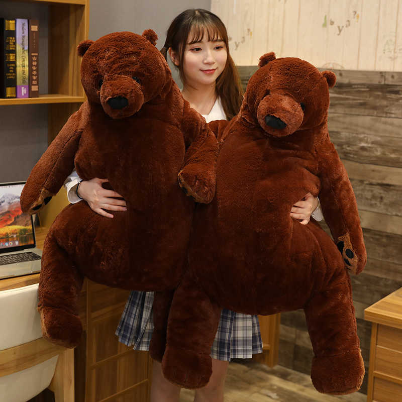 60cm/100cm Brown Bear DJUNGELSKOG Plush Pillow Stuffed Animal Teddy Plush Bear Toys Soft Cushion Doll for Girl Vip Drop 210706
60cm/100cm Brown Bear DJUNGELSKOG Plush Pillow Stuffed Animal Teddy Plush Bear Toys Soft Cushion Doll for Girl Vip Drop 210706