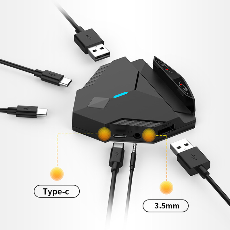 Lingzha 2 Wireless USB Gaming Keyboard Mouse Converter Adapter for Android Mobile Phone Game Playing for PUBG Game Accessories