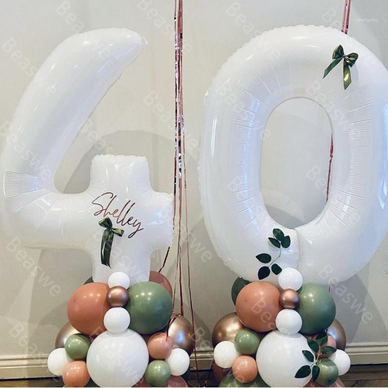 Party Decoration 40inch Big White Numbers Balloons Set With Name Stickers For 40th Women Man Birthday Decor 40 & Fabulous Gifts
Party Decoration 40inch Big White Numbers Balloons Set With Name Stickers For 40th Women Man Birthday Decor 40 & Fabulous Gifts