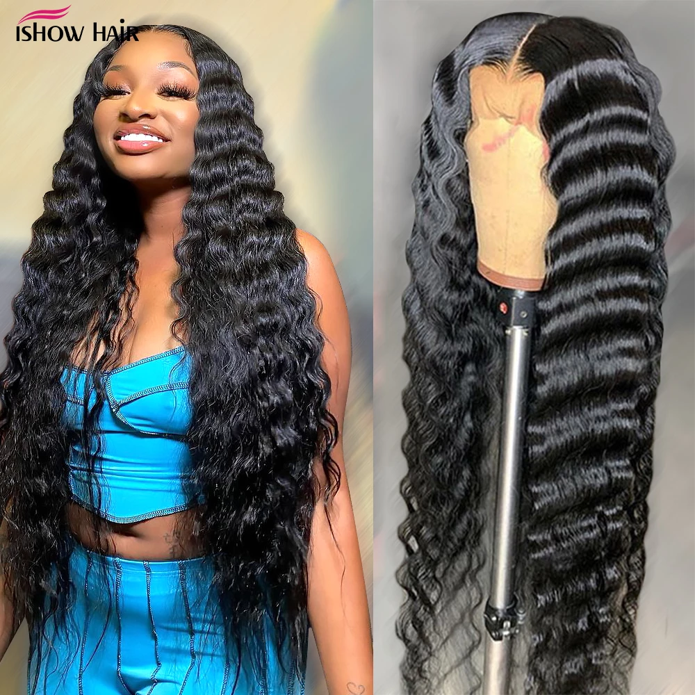 Ishow 28 40inch 300% 180% 250% High Density 4*4 Human Hair Wigs Pre-Plucked Transparent Lace Closure Wig Straight Curly Body Water Loose Deep for Women Natural Color, 150% density
Ishow 28 40inch 300% 180% 250% High Density 4*4 Human Hair Wigs Pre-Plucked Transparent Lace Closure Wig Straight Curly Body Water Loose Deep for Women Natural Color, 150% density