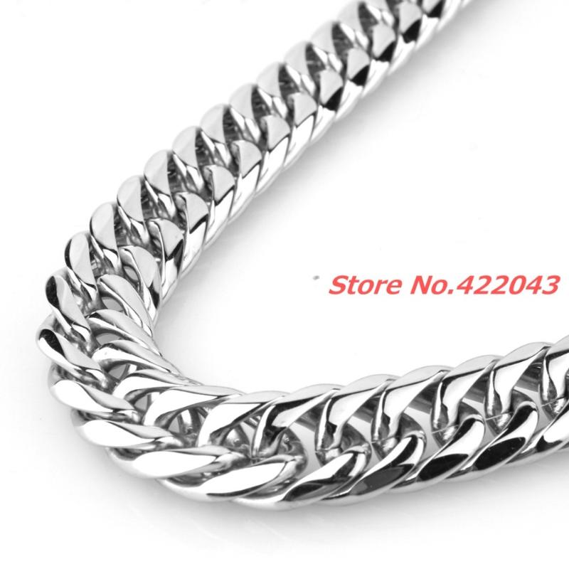 Chains 24" Huge Heavy 316L Stainless Steel Silver Color Polished Double Cuban Chain Mens Necklace 16MM Classic Jewelry GiftChains
Chains 24" Huge Heavy 316L Stainless Steel Silver Color Polished Double Cuban Chain Mens Necklace 16MM Classic Jewelry GiftChains