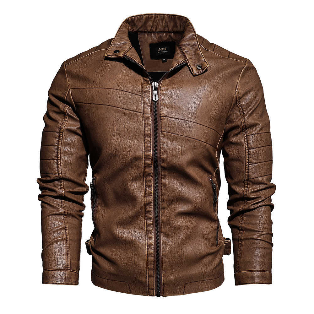 Men Military PU Jacket Men's Casual Leather Motorcycle Jacket Male Vintage Slim Bomber Anti-Leather Coat Outerwear Man 211018