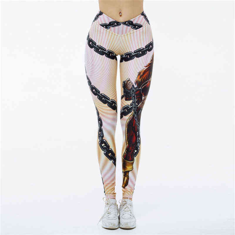 ! Fashion Hero Printed Leggings Women Push Up Fitness Legging Sporting Slim Jeggings High Elastic 3D Print 211215
