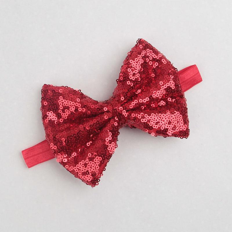 2022 new Children Girls Headbands Shinning Big sequins Bow Kids Baby Handmade Hairands Hair Accessories Prince Headdress Photo Props